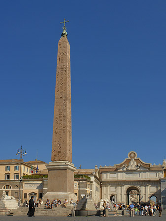 Fotos Obelisk mit dem Porta del Popolo | Rom