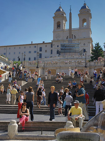 Foto Kirche und Treppe - Rom