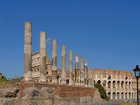 Kolosseum mit dem Forum Romanum Fotos