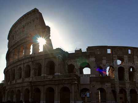 Foto Kolosseum mit Sonne - Rom