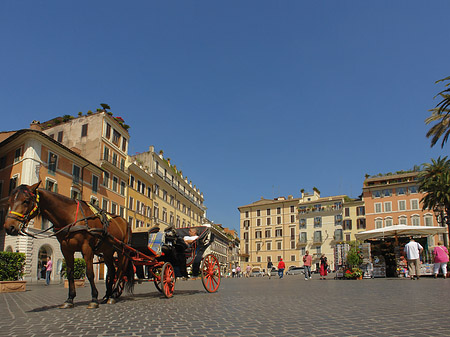 Foto Pferdekutsche auf der Piazza die Spagna