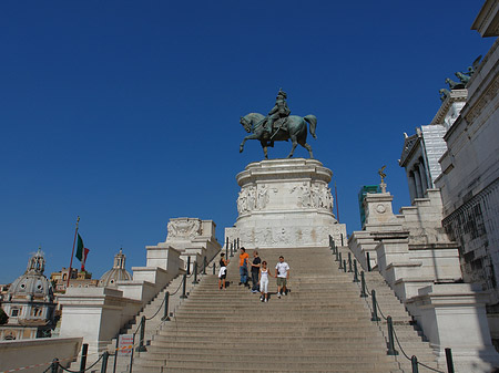 Foto Bronzestatue von Victor Emmanuel