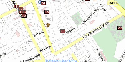 Stadtplan Palazzo Aiutamicristo Palermo