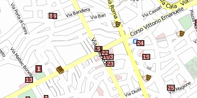 Stadtplan Quattro Canti  Palermo